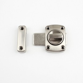 Hinged Door Lock Latch for Swing Doors Door Lock Device - Silver 2ea