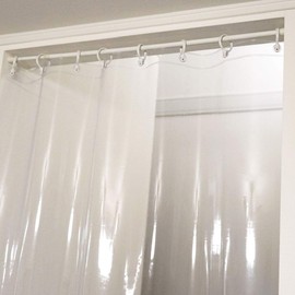 Convenient Lifestyle Goods, Colorful, Antibacterial, Transparent Vinyl Curtain, 3.5 x 9.8 inches (90 x 250 cm), Made