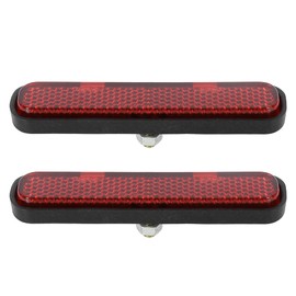 F FIERCE CYCLE Pair M5 or M6 Red Oval Universal Screw Mount Reflective Warning Reflector for Motorcycle Bike