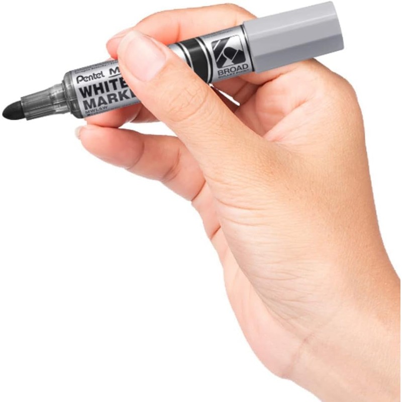 Pentel Maxiflo Dry Wipe Medium Bullet Point Marker - Black