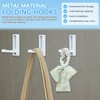 JXYT 4PCS Folding Coat Hooks, Heavy Duty Metal Foldable White
