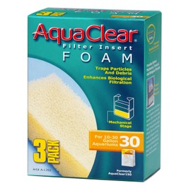Aquaclear A1392 30-Gallon Foam Inserts,Black, 3-Pack