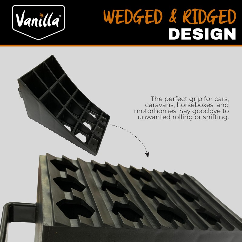 Vanilla Leisure Wheel Chocks with Handles - 2 Pack -