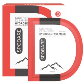 SPODARE SPORTS MASK - Cleansing Hydrogel Face Mask - Absorb Pore Dirt, Oil Control, Cleaning and Refreshing Skin - Detoxify and Purify after Exercise - For All Skin Types - 5 Pc