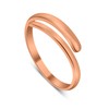 Rose Gold Dipped Sterling Silver Plain Adjustable 2mm Band Midi