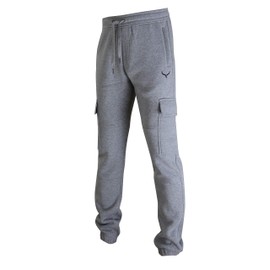 Screenshot SPORTS-A4052 Mens Premium Slim Fleece Pants Cargo Pockets - Athletic Utility Jogger Fitness Workout Gym Sweatpants-H.Grey-2XLarge