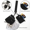 VUTUXA KeyChain Wallet Wristlet Wallets For Women Mini Zip Dual