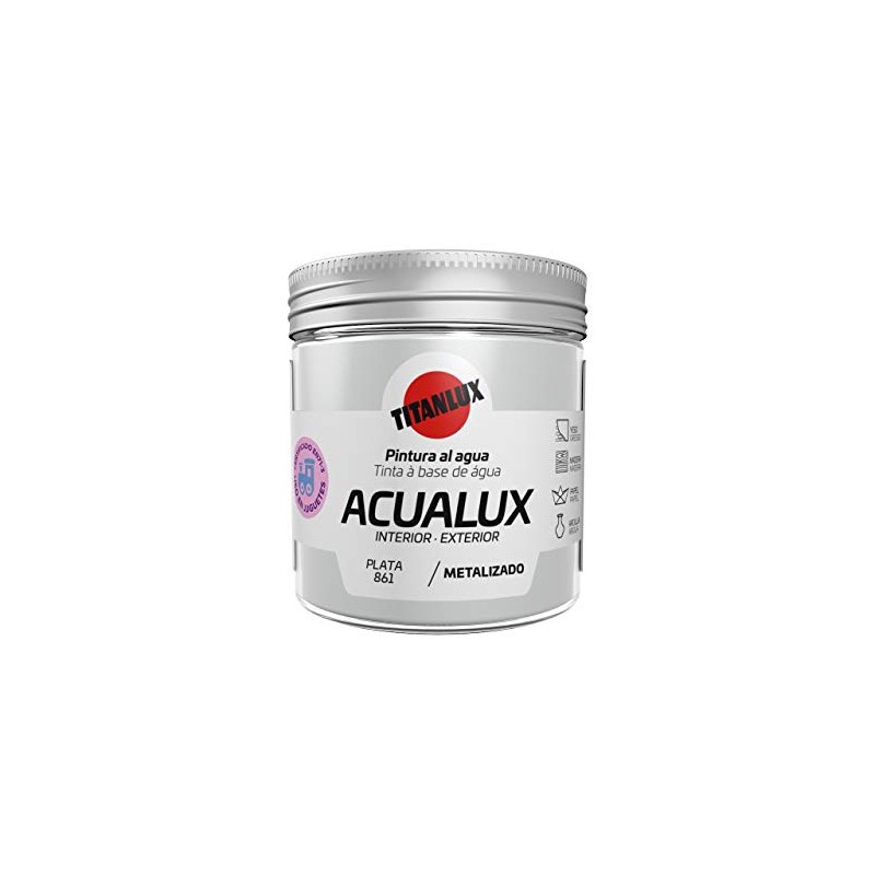 Titanium Aqualux Metallic 75ml Silver