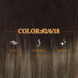 Easyouth Balayage Wire Hair Extensions Human Hair Ombre Brown Wire Human Hair Extensions 16 Inch 80g Invisible Fish Line Hair Extensions Secret Hair Balayage Brown to Blonde