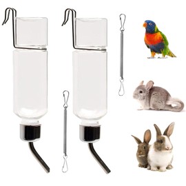 Guinea Pig Water Bottle Small Pet Water Bottle No Drip, Water Bottles Hanging Small Animal Drinking Bottles for Rabbit, Guinea Pig, Ferret, Hedgehog, Squirrel, Chinchilla Dispenser 350ml (2pcs350ml)
