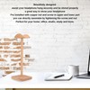 Wooden Headphone Holder Beech Headset Stand Desktop Display Shelf for