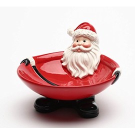 Cosmos Gifts Fine Ceramic Santa Candy Bowl Dish 6" L * 5-1/4" W * 3-7/8" H