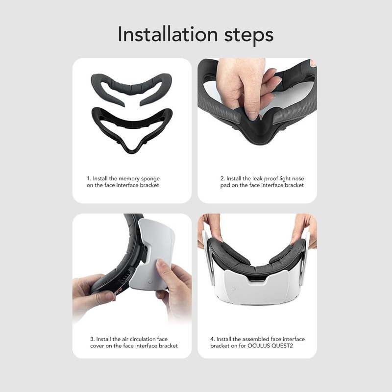 Active Air Circulation Facial Interface for Oculus Quest 2 Replace