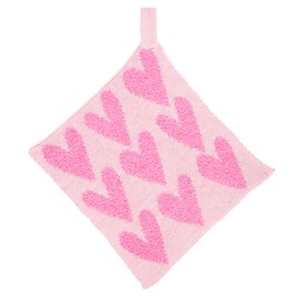 Stephan Baby Plush Blankets - Soft Absorbent Blankie with Paci-Clip for Pacifiers and Teething Toys, 9" Square, Hearts