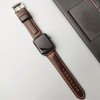 HUAFIY Compatible for iWatch Band 42mm 44mm 45mm46mm49mm, Grain Leather