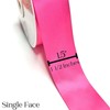 Satin Ribbon 50 yards Single Face Ribbon 1.5”:_Scarlet