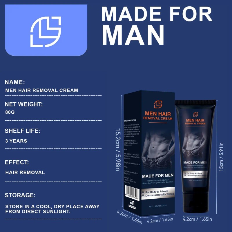 Crema Depilatoria Corporal Para Genitales 80g