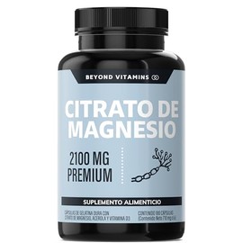 Beyond Vitamins  Citrato de Magnesio 2100mg  Citrato de Magnesio sin rellenos  Suplemento alimenticio de Magnesium Citrate  180 caps                  