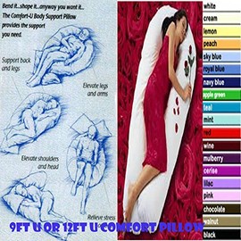 9 Foot U V Body Maternity Pregnancy Pillow Case Purple