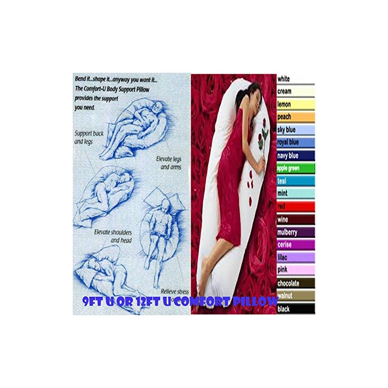 9 Foot U V Body Maternity Pregnancy Pillow Case Purple