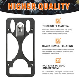 Front Bumper Tow Hook License Plate Mount Bracket Compatible withGenesis G70 and G80 2017-2022, No Drill Plate Holder, Front License Plate Bracket