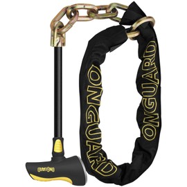 ONGUARD 8017LPT Beast 11mm x 4'5" Hex Chain Lock,Black/Yellow