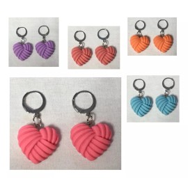 BRUJITA WAX Aretes De Resina De Corazon 38 Mm