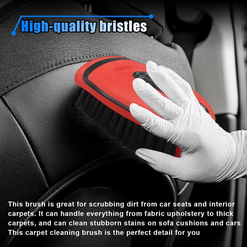 Carpet and Upholstery Cleaning Brush - Stiff Bristle Carpet Scrubber