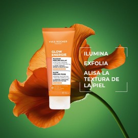 YVES ROCHER - Mascarilla Facial Efecto Peeling Glow Energie, con Vitamina C Natural, Ilumina, Exfolia y Alisa, Fórmula Vegana, 75 ml