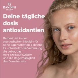 Bandini® Berberine 1000 mg Pure High Dose Pure Berberine HCl from Berberis Aristata 97% + Chrome and Black Pepper Maximum Absorption 60 Vegan Capsules