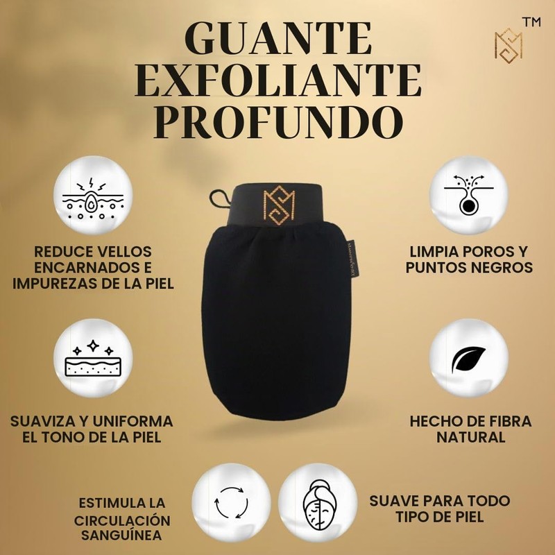 Guante Exfoliante Kessa – Spa Marroquí en Casa Kit 3