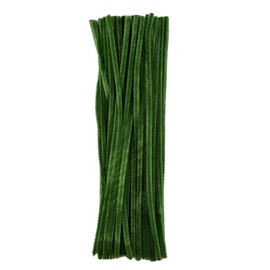 EBOOT 100 Pieces Pipe Cleaners Chenille Stem for Arts and Crafts, 6 x 300 mm (Dark Green)