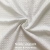 MIYE Pleated Waffle Weave Bed Skirt, Tailored Dust Ruffle 18