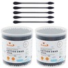 HOMEFOX Black Cotton Swabs Precision Pointed - 400 Count Organic