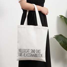 RF&CM Vielleicht ist es deine Klassenarbeit. Lehrergeschenk. Geschenke für Lehrer. Jutebeutel zum Start in die Ausbildung.witziger Baumwollbeutel .Geschenkidee Abschied Lieblingslehrerin
