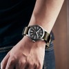GOLDEN HOUR Men's Nylon Slip-Thru Strap Watch with Military Time