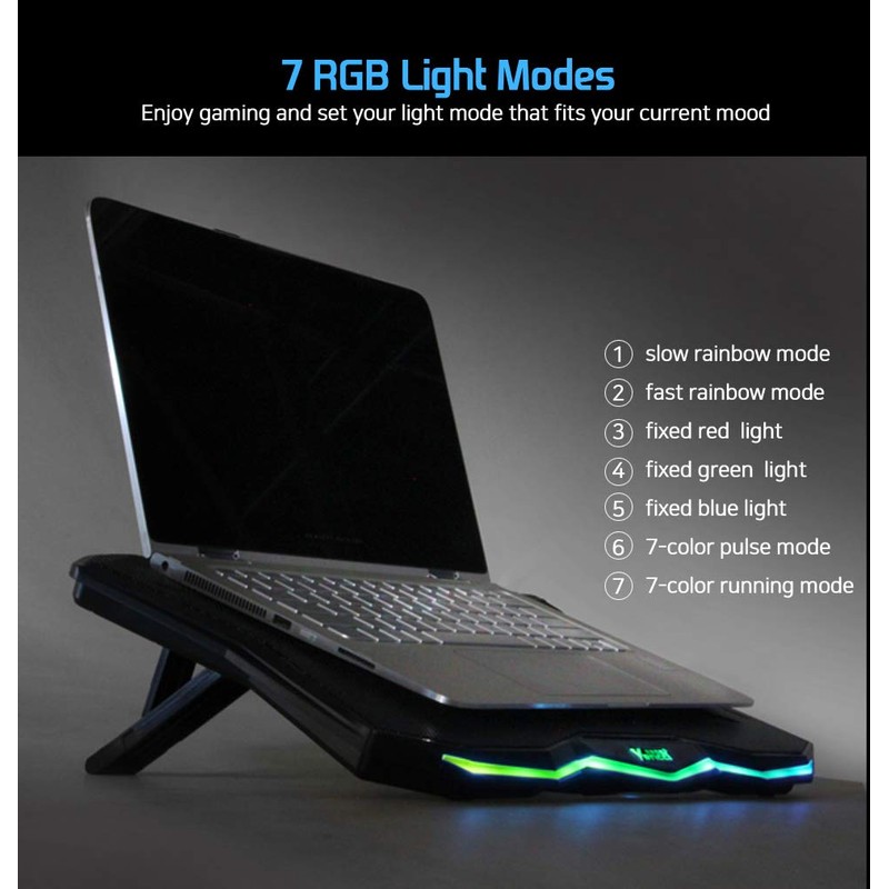 LETUSTO Laptop Cooling Pad, Portable Laptop Cooler Stand for up