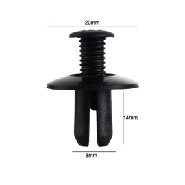 Leadigol 100 PCS Car Retainer Clips, Plastic Fasteners Clip Kit Rivets Fastener Screw Universal 8mm Hole Car Fastener Clips for Car Accessories(100PCS)