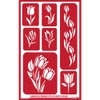 Armour Products Tulips N Over Reusable Glass Etching Stencil, Brown