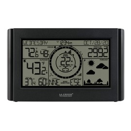 La Crosse Technology 328-96087-INT Black & White Professional Weather Station, Black