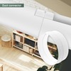 Vent Systems 6" Inch - White - Male Fit Duct