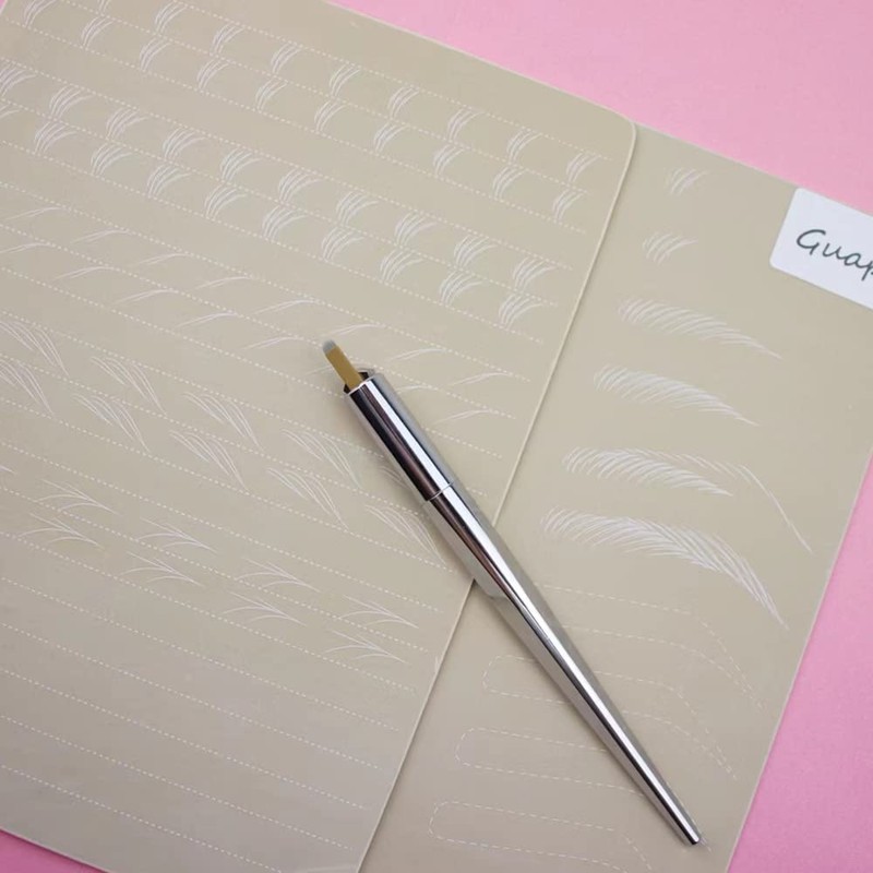 5 Latex Training Skins for Microblading with Double-Sided Hair Lines