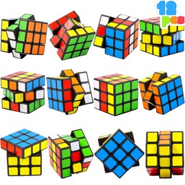 12er-Set Speed Cubes, 3x3x3 Zauberwürfel (5,3cm) – Ultra-glattes Puzzle, bunt – Stressabbau Spielzeug, Geschenk für Kinder & Erwachsene