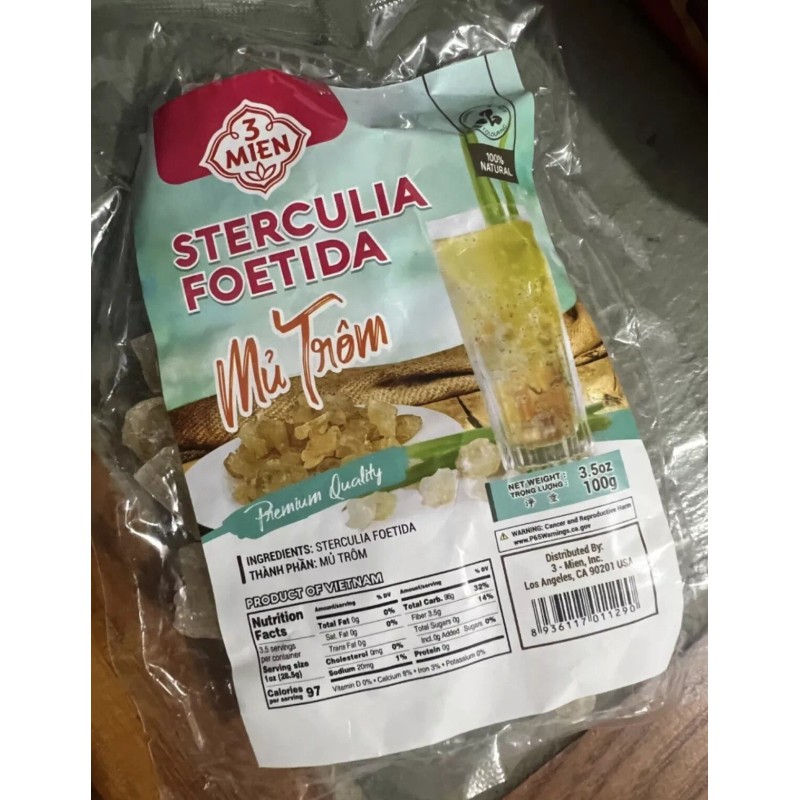 3 Mien Pure Sterculia foetida Mu Trom 3.5oz