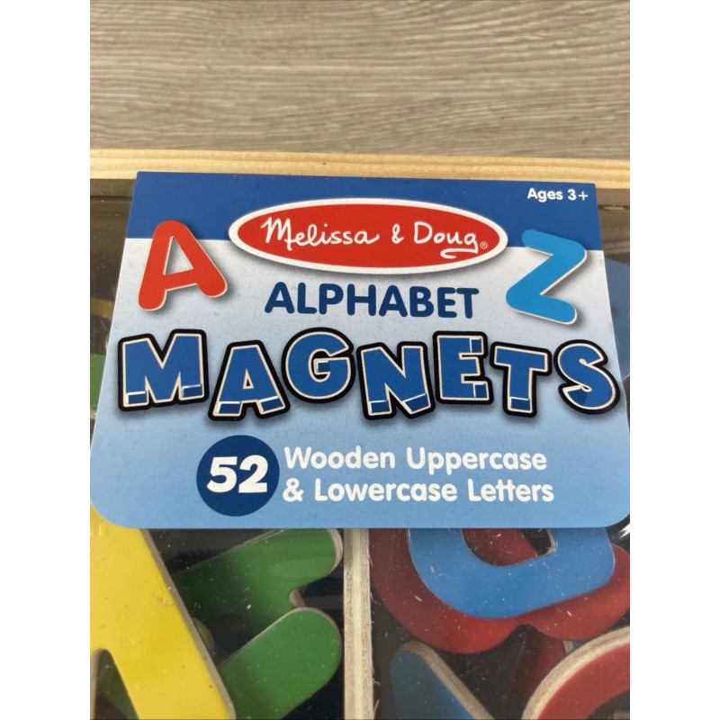 Melissa & Doug 52 Wooden Alphabet Magnets in a Box