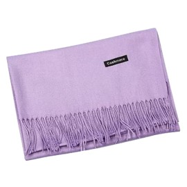 Foresters Women/Girls 100% Pure Cashmere Lightweight Woolen Scarf/Shawl, Unisex Cold Weather Stole/Wrap, Comes in Beautiful Gift Box_Lavender