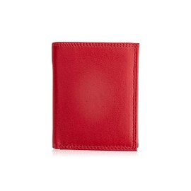 Josephine Osthoff Men's Wallet Credit Card Holder Small Purse Women's Slim Coin Purse with Coin Compartment Genuine Leather RFID Protection (915), Colour: Cherry, cherry, coin purse