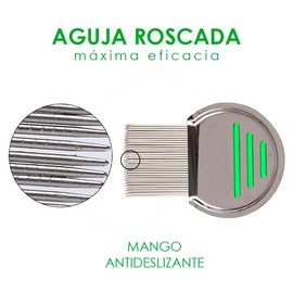 Professional Premium Stainless Steel Lice Comb and Nits with Round Threaded Tips for Maximum Efficiency and Prevent Damage and Pulling, Very Easy to Use