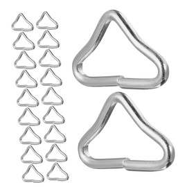 SEWACC 48pcs Heavy Duty Triangle Rings for Trampoline Mat V Ring Replacement Durable Connection Fit Enhanced Shock Absorption Easy Setup