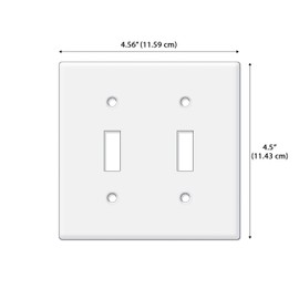 WIRESTER Double Gang Toggle Light Switch Plate/Wall Plate Cover - Purple Mixed Oil Paint